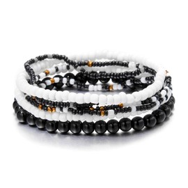 SENLINLU 6Pcs Friendship Bracelets, Bohemian Bracelet, Themed Friendship Bracelets Set, Concert Bracelets, Colourful Beaded Friendship Bracelets For Girls Boys Women Music Lover Fans