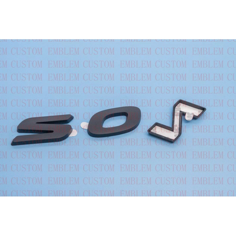 RYJOXZS Matte Black Rear SONATA Overlay Emblem Badge For Hyundai