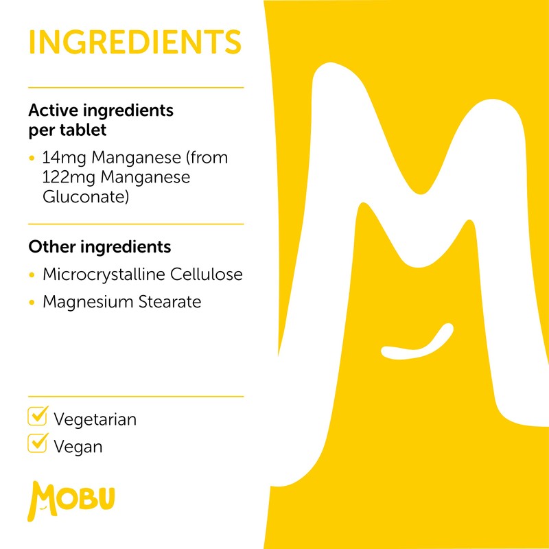 Manganese 14mg 120 Tablets | Joint Support Cartilage & Bone