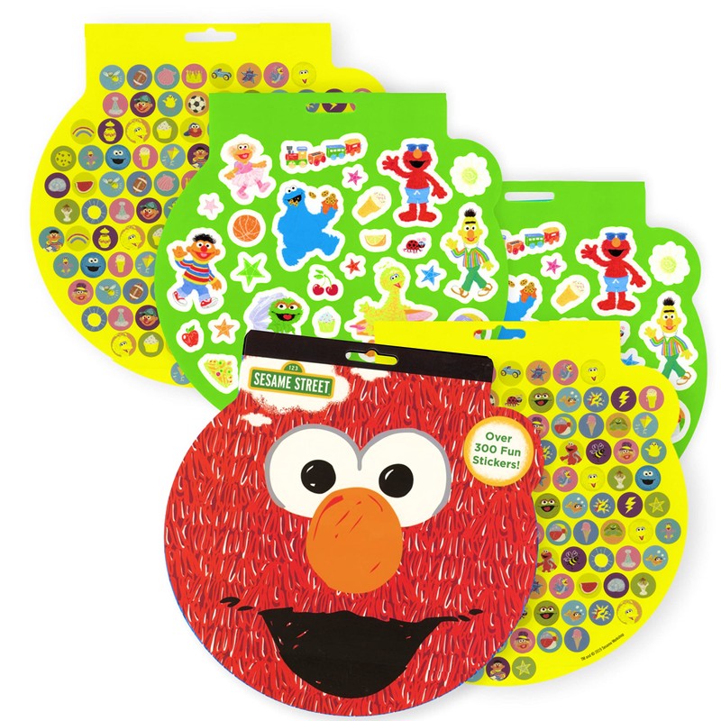 Sesame Street Shaped Sticker Book, Over 300 Stickers, 4 Sheets,