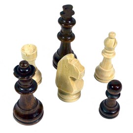 Wholesale Chess Basic Staunton Wood Chess Pieces (3.5")