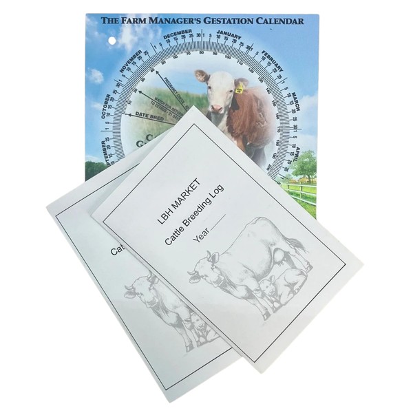 LBH Market Cow Gestation Calendar and Record Keeping Bundle, Includes