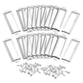 sourcing map Metal Label Holders, 60x17mm 50pcs File Name Card Tag Label Holder Frame for Office Library Drawer Cabinet Shelves, Silver Tone