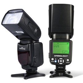 Electronic Flash For Canon DSLR EOS Rebel T7, SL3, 4000D, 850D, 80D, 90D, 6D Mark II, 5D Mark IV, EOS R, RP, R5, R6, R7, R8, R10, R100, M200,M50 Mark II, M6, M5 Fully Automatic Speedlite E-TTL