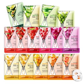 JunKuJK 15PCS Hydrating Facial Sheet Mask,Moisturizing Face Masks Skincare Gift Set,Long Lasting Face Mask Skin Care & Facial Mask Kit for All Skin Types 15