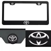 KA Laser Engraved Toyota Logo Mirror Matte Black License Plate