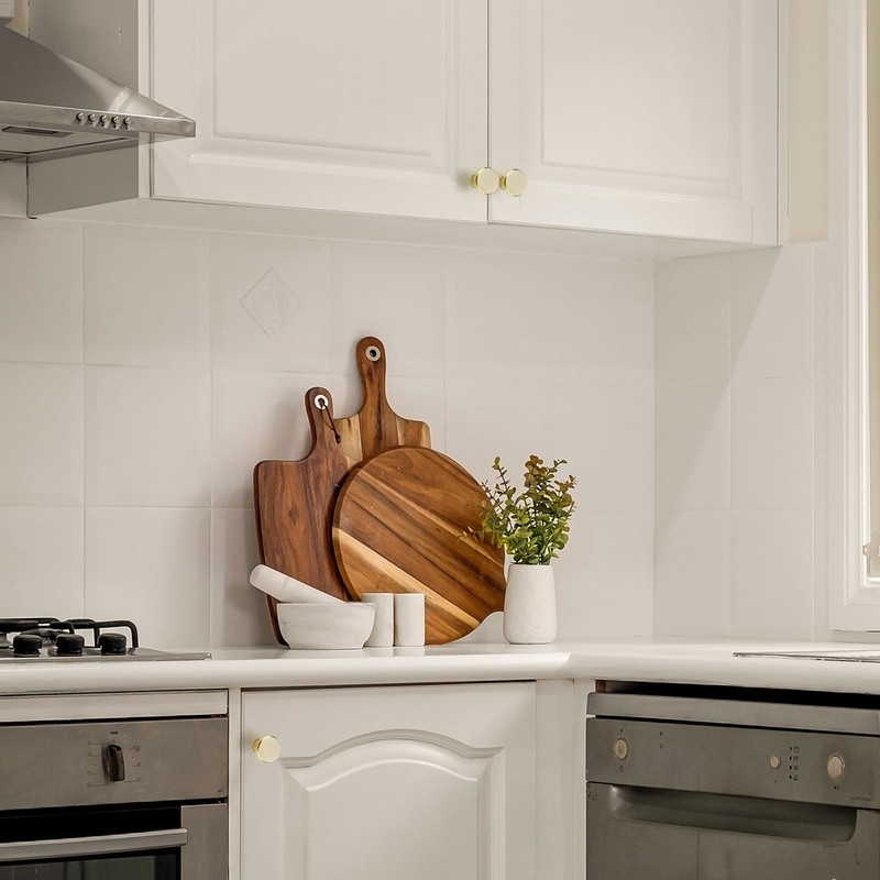 Ravinte Decor 30 Pack Brushed Brass Cabinet Knobs, 1-3/16 Inch