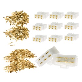 10 Set of 6 Way Pin 6.3mm Electrical Multi Plug Connector Terminal Block