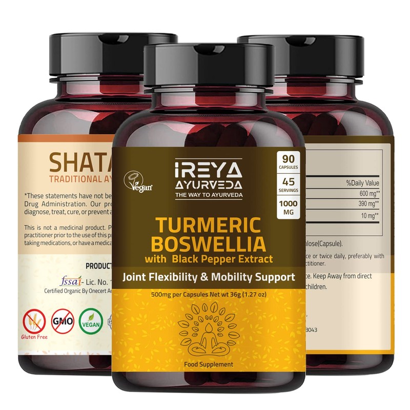 Turmeric Boswellia Extract 1000mg - Joint & Mobility Support Digestive