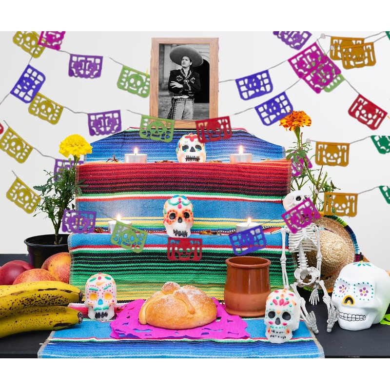 DECORACIÓN PAPEL PICADO PARA ALTAR DIA DE MUERTOS - KIT