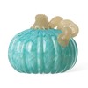 Glitzhome Fall Glass Pumpkin Decor Hand Blown Glass Pumpkin Table
