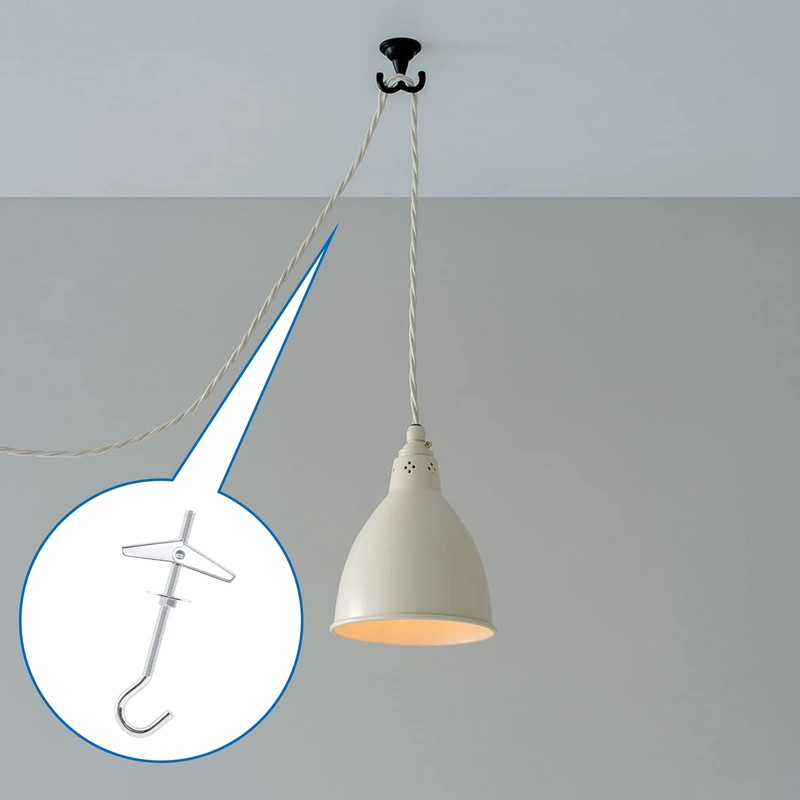 HARSKIYER 4pcs 4'' / 100mm Swag Hooks for Ceiling Hanging,