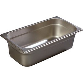 Carlisle FoodService Products DuraPan Food Pan, 1/3 Size Stainless Steel Container for Storing and Serving Food in Commercial Kitchen, 3.2 Qt, 6 Count