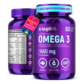 Omega 3 de Aceite de Salmn 3420 mg  Alto Contenido de EPA, DHA y Vitamina E  Suplemento Natural para Corazn, Cerebro y Articulaciones  Sin Gluten,... 