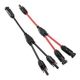 Solar Cable Y Splitter, Solar Cable 6 mm2 Y Distributor, Solar Panel Cable PV Parallel Adapter, Solar Panel Y Connector 1Y2, Multi-Contact 4 Y-Connector Solar Panel, Solar Panel Cable MMF + FFM, Y Type Solar Connections