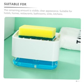 LABRIMP Kitchen Sink Soap Dispenser Simple Dishwashing Liquid Dispenser for Home Use Transparent Design Practical and Convenient Soap Box for Kitchen and Bathroom