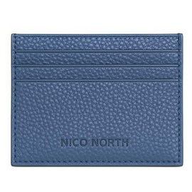 Nico North Leather Mens 7 Pockets Cardholder Wallet RFID Blocking Slim Minimalist - Thin & Stylish (Royal Blue)