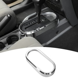 Center Console Gear Shift Panel Cover Trim Interior Accessories for Jeep Wrangler JK JKU Rubicon Sahara Sport 2/4 Door 2007-2010 (Chrome)