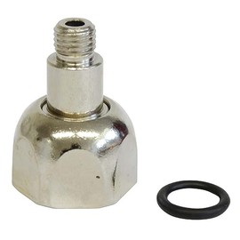 DENNERLE Silver Aquarium Adapter, Disposable Co2 Adapter for Reusable Cylinders, 165x80x21mm