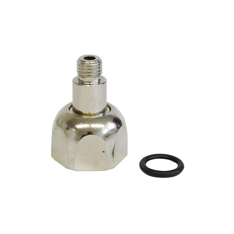 DENNERLE Silver Aquarium Adapter, Disposable Co2 Adapter for Reusable Cylinders,