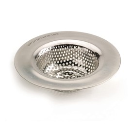 RSVP International Endurance® Stainless Steel Large Sink Strainer, 4.5" | Traps Food Scraps | Polished Finish with Precision Pierced Holes | Dishwasher Safe