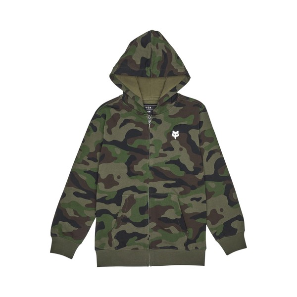 Fox Racing Boys' Youth Pack Fleece Zip, Green CAMO, Medium