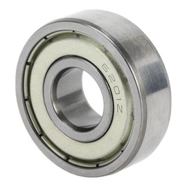 X AUTOHAUX 6201ZZ Deep Groove Ball Bearings P6 12x32x10mm Lubricated Bearings Double Metal Seal Silver Tone Scooter Skateboard Wheel