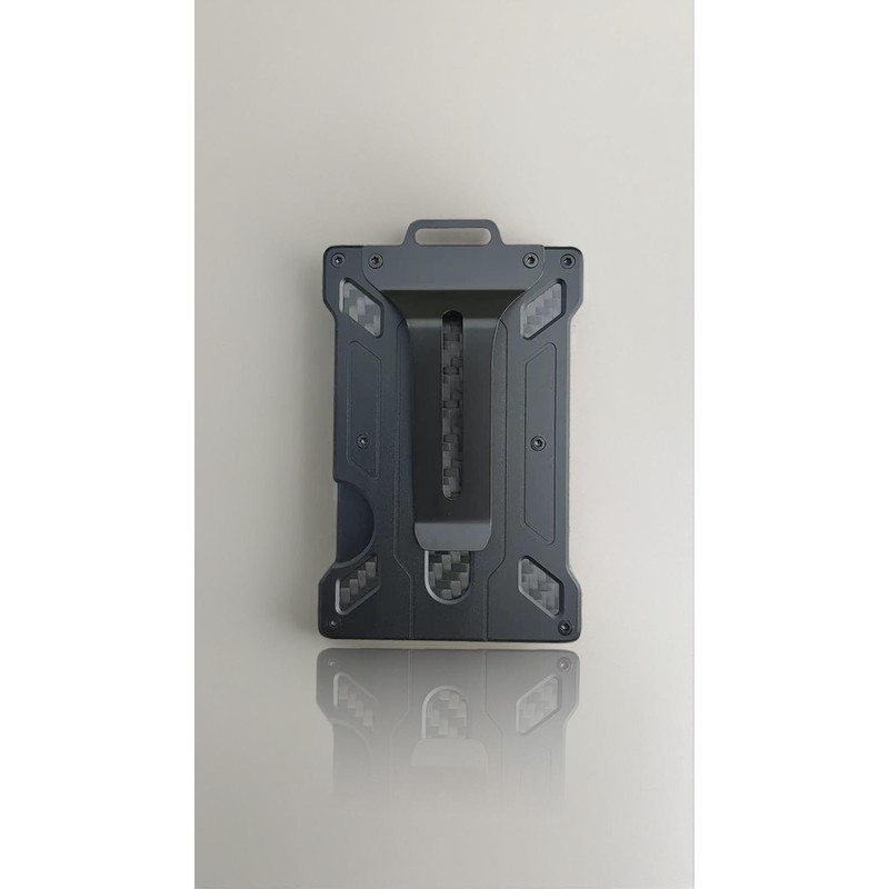 Honwor Slim Aluminum RFID Blocking Wallet for Men - Black