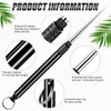 Metal Titanium Toothpicks, 8Pcs Black Reusable Keychain Telescopic Toothpick with