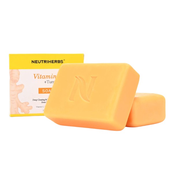 Neutriherbs Turmeric Soap for Face Body (5.29 oz.1 Bar), Brightening