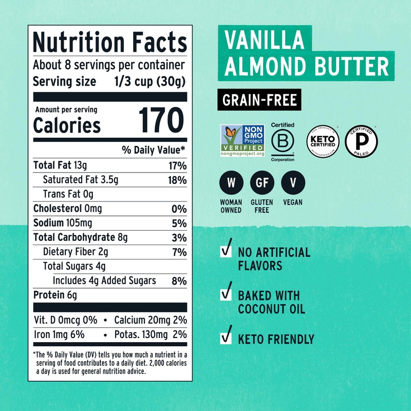 Purely Elizabeth Vanilla Almond Butter Keto Granola, Made with Nuts