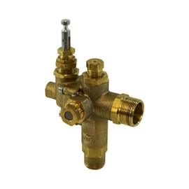 Replacement For Atlas Copco 1312100497, 3/4" Compression Side Inlet X 1/2" MNPT Outlet, 90 Degree Combo Unloader Pilot Check Valve, Comes with Cold Start Valve Installed, 140-175 PSI