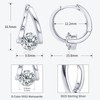 EONFUN 1CT Moissanite Hoop Earrings for Women, D Color VVS1