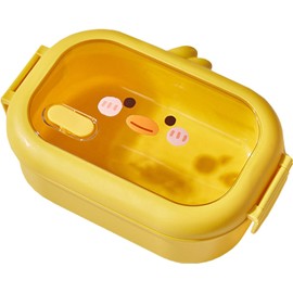 Fiambrera de Acero Inoxidable con 2 Compartimentos, Contenedor Térmico Aislado para Comida para Picnic en la Oficina