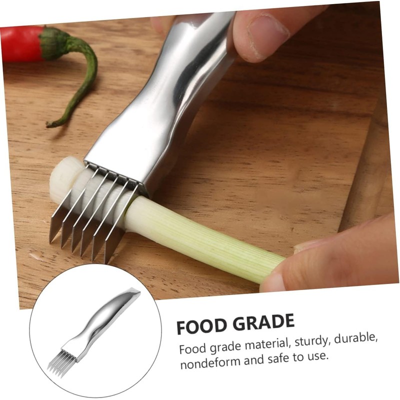 ZPSHYD Stainless Steel Onion Cutter - Versatile Spring Onion Cutter