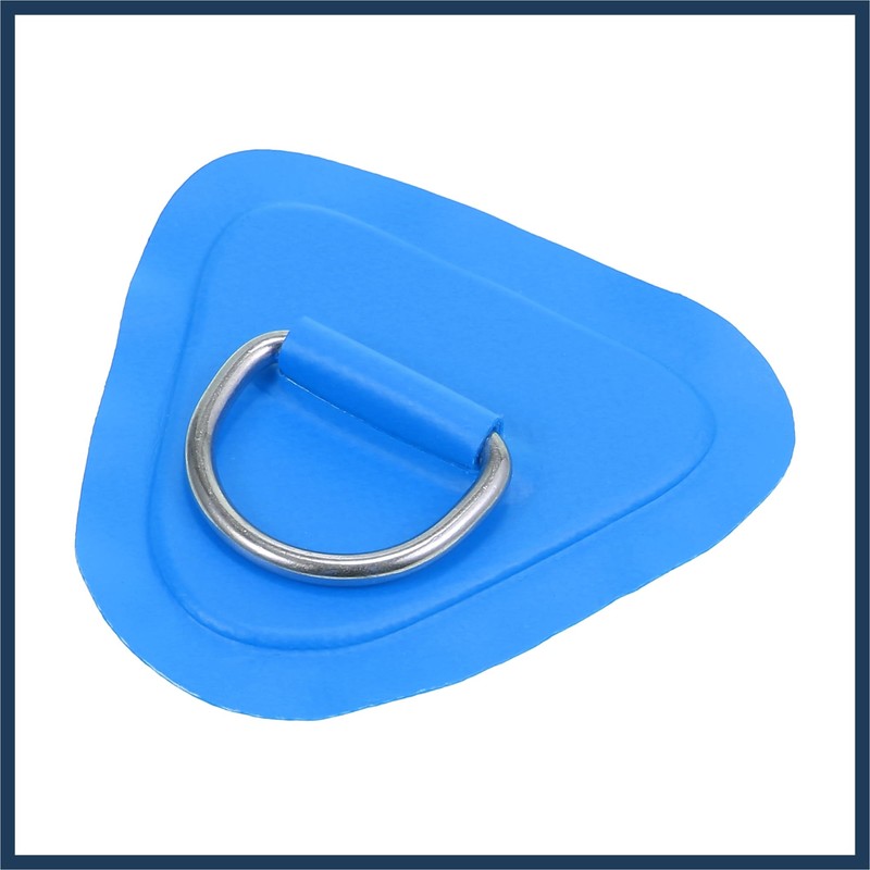 INFINAUTO 4pcs D Ring Patch PVC Stainless Steel Triangle Shape