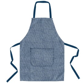 lepni.me Premium Cooking Aprons | Cooking Baking Grilling for Home and Restaurant | Aprons with Double Pocket for Men and Women | Kitchen Apron, Organic Blue Empty, One size fits all