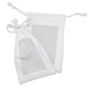 Ambesonne Grey and White Fabric Pouch Set of 2, Labyrinth