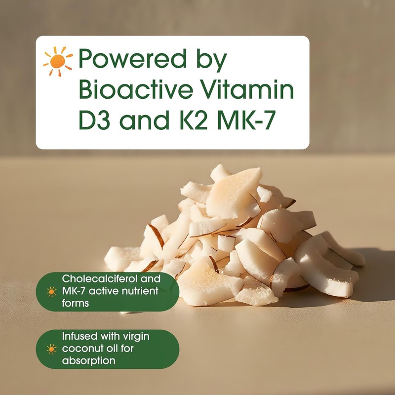 NatureBell Vitamin D3 K2-240 Softgels - 5,000 IU Vitamin D3