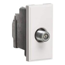Knightsbridge NETSATSWH Screened SAT TV Outlet Module, White, 25 mm x 50 mm