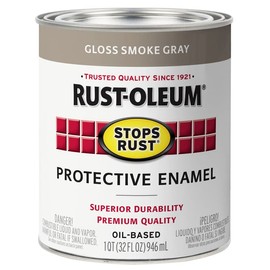 Rust-Oleum Stops Rust Gloss Smoke Gray Oil-Based Industrial Enamel Paint Quart