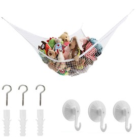 Storage Net, Hammock Net, Tidy Storage Hammock, for Organising Daily Needs and Storing Clothes (White)