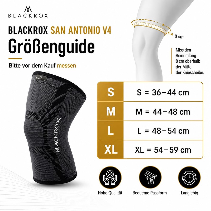 BLACKROX San Antonio V4 Knee Support for Men and Women,
