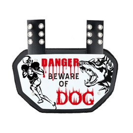 Runxrocy Football Back Plate Adult Rear Back Protector Football Low Back Pad for Adult Football Players Beware of Dog New Dog