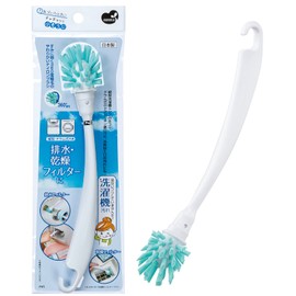 Mameita LB-338 Washing Machine Filter Brush, White, Made in Japan, Drainage and Drying Filter, Dust Remover, Width 1.4 x Depth 1.4 x Height 8.9 inches (3.5 x 3.5 x 22.5 cm)