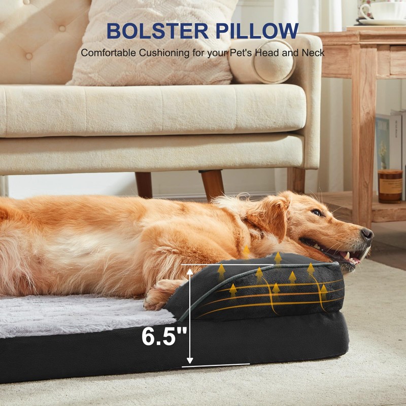 FURTIME Orthopedic Dog Bed for Small Dogs - Washable Dog