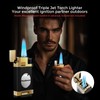 Triple Jet Torch Lighter with Guillotine Cutter, Draw Enhancer Tool,
