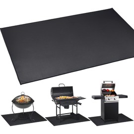 Cvtayn Under Grill Mat 48 ×30 Inch for Outdoor Charcoal, Flat Top, Smokers, Gas Grills.Oil-Proof and Water-Proof BBQ Cvtayn Fireproof Mat Protects Deck Grass, Indoor Fireplace Mat