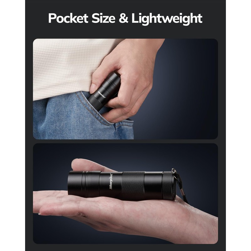 Morpilot Blacklight Flashlights uv Flashlight,12 LED 395nm Ultraviolet Blacklight 2