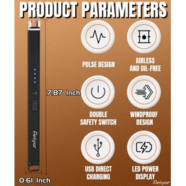 Christmas Stocking Stuffers - 3 Pack Electric Lighter, Birthday Gifts for Women Mom Men Wife Sister, Rechargeable USB Arc Long Candle Lighters for Candle Camping BBQ